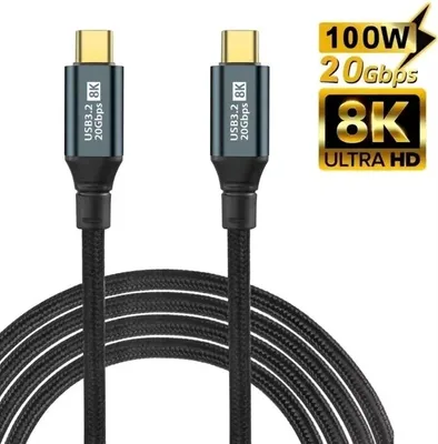 Produktbild von USB-C 3.2 Typ-C-C Kabel 5A PD 100W Laptop Handy Schnellladekabel Lade Datenkabel