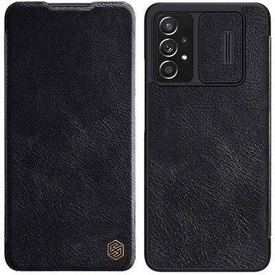Produktbild von Nillkin Qin Lederholsterhülle für Samsung Galaxy A73 Schwarz