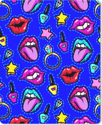 Produktbild von MuchoWow® Mauspad Mousepad Muster - Popart - Neon - Blau 30x40 cm - Mousepads - Maus Mat - Pad - Mausunterlage - Mausmatten