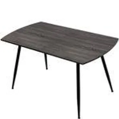 Produktbild von Esstisch Sabina ausziehbar 140-180 x 80 cm 6-10 Personen Küchentisch mit Metallgestell für Küche, Esszimmer Holz Optik,Farbe:Dunkelgrau