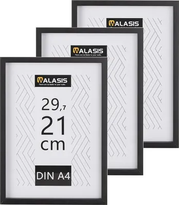 Obrázok produktu pre Walasis fotorámik A4 drevo sada 3 fotorámikov čierna
