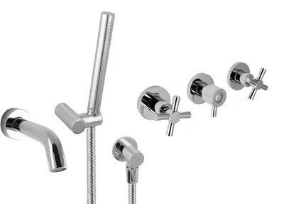 Produktbild von PaulGurkes Wannenset Mischbatterie Set für Badewanne mit Handbrause