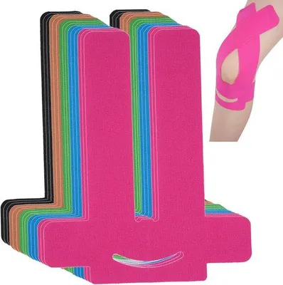 Produktbild von 15 Stück Kinesiologie-Tape, wasserdichte Kniebande für Sport, elastische Kinesiologie-Tape für Kniebeschwerden, hautfreundlich für Fitness und Radfahren