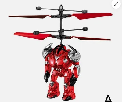 Produktbild von Fliegender Roboter mit Sensorsteuerung – rot -Interaktives Flugspielzeug für Kinder