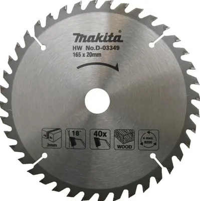 Produktbild von Makita D-03349 Standard-Kreissägeblatt TCT 165 x 20 mm 40T Holz