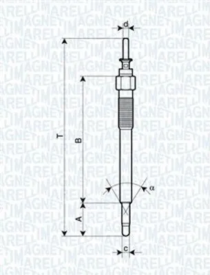 Produktbild von MAGNETI MARELLI 062900076304 Diesel Glühkerze für OPEL Corsa D Schrägheck (S07)