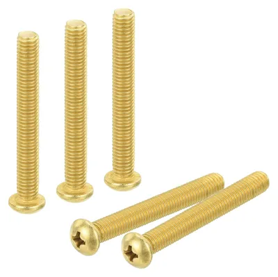Maschinenschrauben M5 x 40 mm, 60 Stück, Kreuzschlitz, Messing