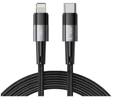 Zdjęcie produktu dla Kabel Tech-Protect UltraBoost, Lightning do USB-C, PD, 20W, 3A, 2m, szary