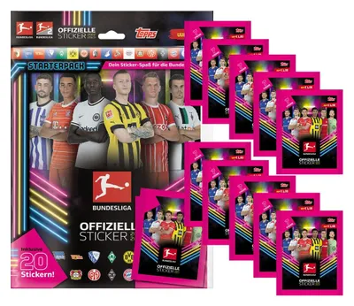 Immagine prodotto di Adesivi da collezione Topps Bundesliga 2022/23 - 1 album con 20 adesivi + 10 bustine