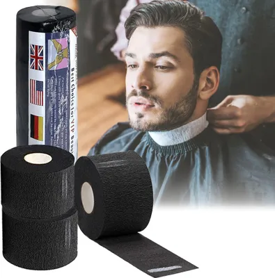 Zdjęcie produktu dla Kołnierzyki fryzjerskie barberskie ochronne jednorazowe kryza 100szt ochronne wodoodporne kołnierz