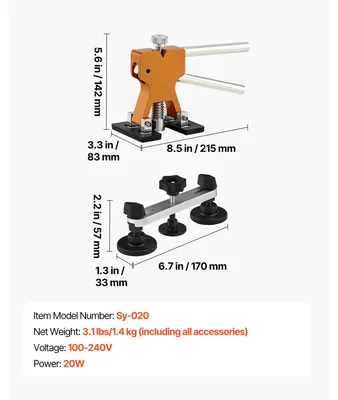 Produktbild von Dellenzieherset, Schiebekolben, Heißklebepistole, 60pcs