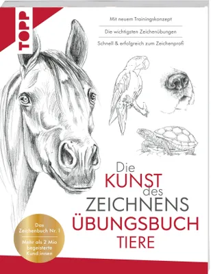 Produktbild von Die Kunst des Zeichnens Tiere Übungsbuch