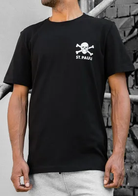 Produktbild von FC St. Pauli - T-Shirt Totenkopf klein - schwarz
