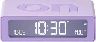 Zdjęcie produktu dla LEXON Flip Mini, Cyfrowy budzik, Prostokąt, Liliowy, Wewnętrzna, 1 szt., Sypialnia, Biurko, Domowe biuro