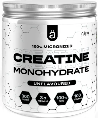 Produktbild von NanoSupps 100% Micronized Creatine Monohydrate (300g) Unflavoured - Kreatin - Kreatin-Monohydrat
