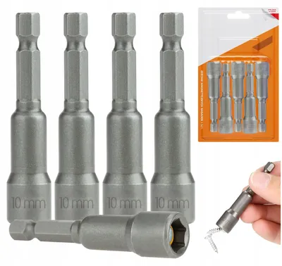 Zdjęcie produktu dla NASADKI UDAROWE 10 mm 1/4" zestaw magnetycznych nasadek udarowych 5 szt