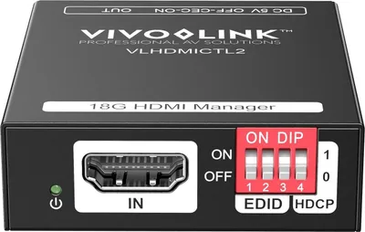 Produktbild von Vivolink VLHDMICTL2, 3840 x 2160 Pixel, 18 Gbit/s, Schwarz, HDMI, USB Typ-C, 5 V