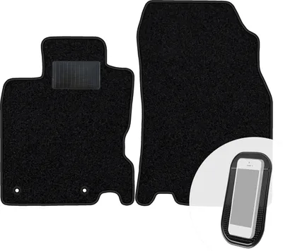 Produktbild von moto-MOLTICO Vorne Fußmatten Auto Velours Autoteppiche Schwarz Automatten Set 2-teilig passend für Renault Kadjar 2015-2022