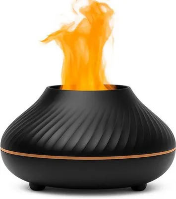 Produktbild von Aromadiffuser mit 7 Lichtoptionen - schwarzer Geurverspreider für Aromatherapie - Vernebler für etherische Öle
