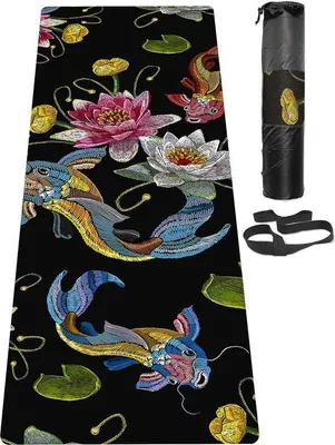Produktbild von Famanu Yogamat antislip, umweltfreundliche Trainingsmat mit Tragegurt - 183 cm x 61 cm x 6 mm