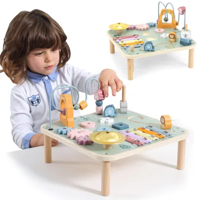 Zdjęcie produktu dla VIGA PolarB Stół Stolik Edukacyjny Pętla Cymbałki Sensoryka Montessori
