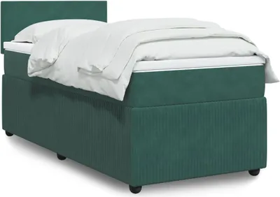 Produktbild von Design Möbel Boxspringbett mit Matratze Dunkelgrün 80x200 cm Samt - Klassische Betten DE79642033