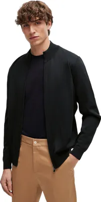 Produktbild von Boss Black Balanso Weste einfarbig schwarz normale Passform Schurwolle