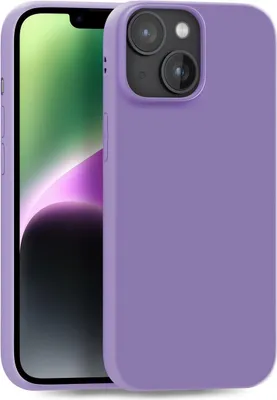Produktbild von Hülle für Apple iPhone 14 - Handyhülle Cover aus Silikon in Dunkellila