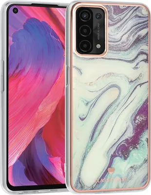 Produktbild von UNIQ Classic Case Oppo A54 5G & A74 5G TPU Backcover hoesje - Marble Aquamarine