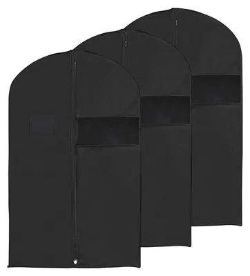 Image de Solidchoice - Lot de 3 sacs de rangement pour vêtements, couleur noire
