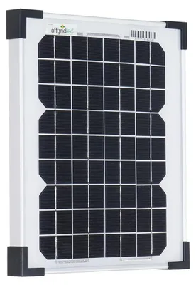 10W monokristallines Solarmodul 12V, 20,4% Wirkungsgrad, Alu