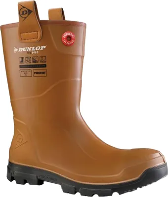 Productafbeelding van Dunlop - Uni veiligheidsschoenen voor heren/dames, hoge schacht, model "Purofort Rigpro" FS10966 (maat 45,5 EU) (bruin/zwart)