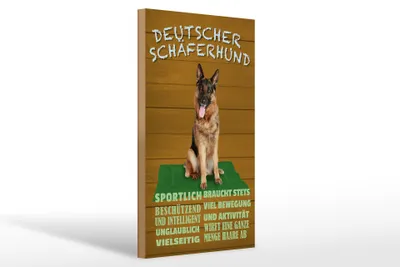 Produktbild von Holzschild Spruch 20x30cm Deutscher Schäferhund Hund