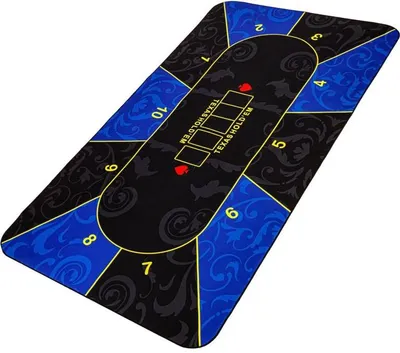Obrázek produktu pro Skládací pokerová podložka, modrá/černá, 200 x 90 cm