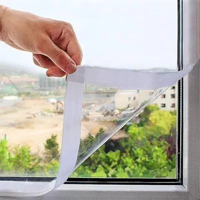 Produktbild von Fenster Isolierfolie Thermo Cover Transparente 190cm x 200cm Zuschneidbar zur Wärmedämmung an Fenstern Energiesparende Kälteschutz Fensterisolierung selbstklebend Wiederverwendbar