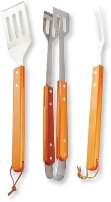 Obrázek produktu pro FIELDMANN FZG 9018 3 kusy grilovacího náčiní, vidlička, obracečka, kleště, délka 38,5 - 39,5 cm, bambusové rukojeti, nerez