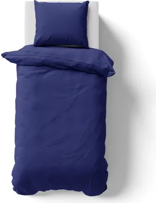 Produktbild von Soma Mikrofaser Bettwäsche 135 x 200 cm Bettbezug 135 cm x 200 cm  Kopfkissenbezug 80 x 80 cm uni navy