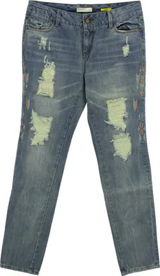 Produktbild von 29175 Broadway, ,  Damen Jeans Hose, Denim ohne Stretch, blue destroyed, W 26 L 34