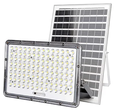 Image de Avizar, projecteur solaire à LED 17 W avec panneau de 20 W et capteur, gris