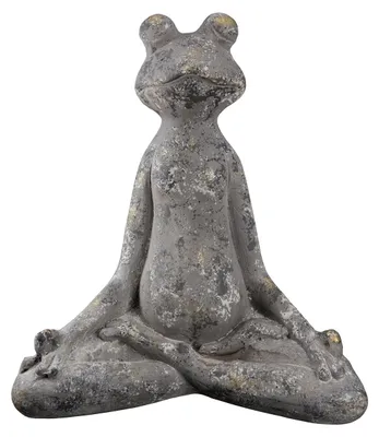Immagine prodotto di GILDE Figur, Frosch, "Yoga", Magnesia, anthrazitfarben, grau, , L. 16 cm, B. 31 cm, H. 34 cm 37631