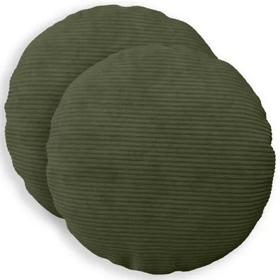 Produktbild von vidaXL Kissenbezug 2 pcs HEERLEN Grün Ø 50 cm Cord