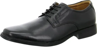 Obrázek produktu pro Clarks Tilden Plain černá kožená pánská elegantní obuv 40