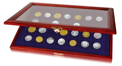 Produktbild von Münzen-Vitrine für 40 Münzen bis Durchmesser 30 mm
