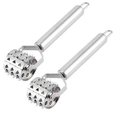 2er-Set Fleischklopfer-Roller aus Edelstahl für Steak