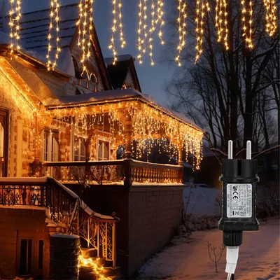 Image de Guirlande lumineuse LED Vigevee, 600 LED, 15 mètres, lumière blanche chaude, 8 effets lumineux avec fonction de mémoire, idéale pour la décoration de Noël, les fenêtres et les fêtes