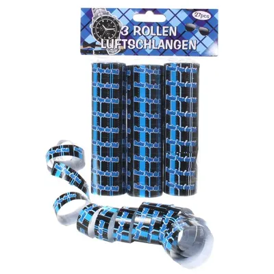Produktbild von Papier Luftschlangen Bester Papa, 3 Rollen a' 9 Schlangen