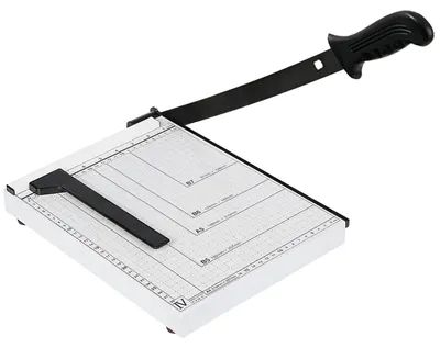 Produktbild von A4 Papierschneider mit Metallbasis - Hebelschneider mit Sicherheitsabdeckung