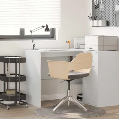 Obrázok produktu pre Maison Exclusive - písací stôl s policou Biela 102 x 50 x 75 cm Drevený materiál