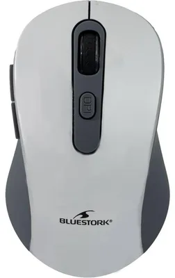 Produktbild von BLUESTORK Wireless-Maus wiederaufladbar 2.4 GHz + Bluetooth, 4800/3200 DPI, Soft Touch, 4 leise Tasten, grau