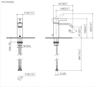 Produktbild von DORNBRACHT 33502671-33 Waschtisch-Einhandbatterie mit